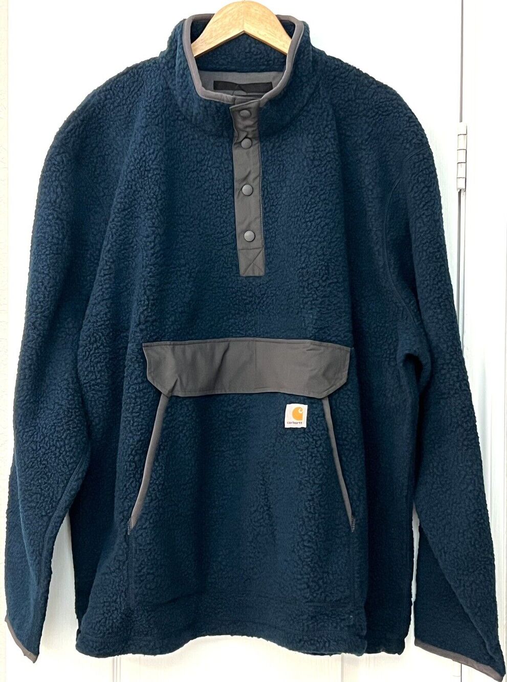 Carhartt Fleece Pullover Sherpa Jacket 104991 Mens Sz 3XLT TALL Snap Neck